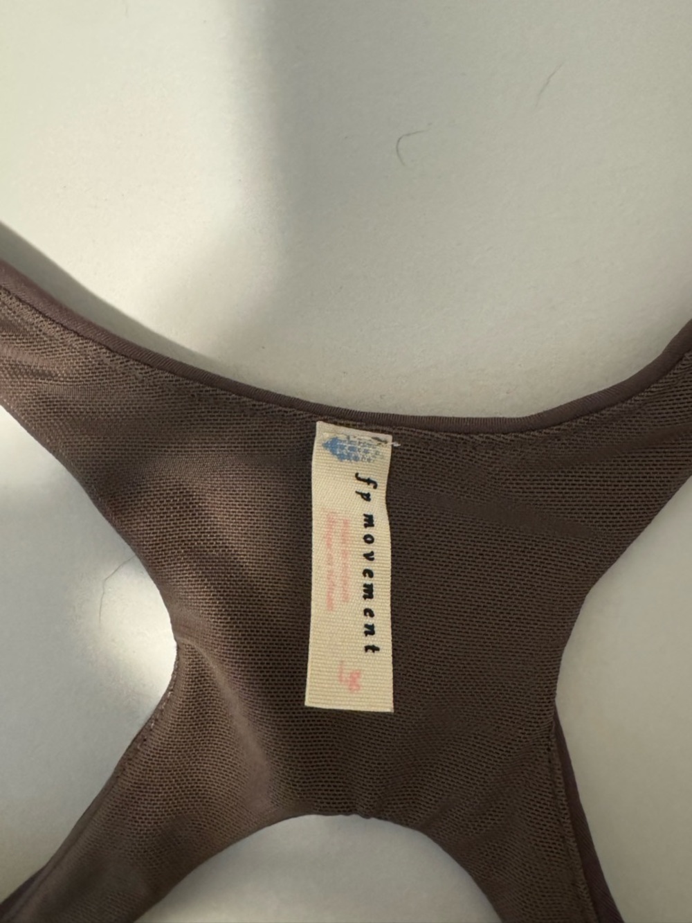 Free People Cocoa  Brown Racerback Cutout Sports Bra Size Large - Picture 2 of 6